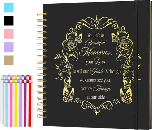 Memorial Gifts In Memory of Loved One Scrapbook Album Blank DIY Album,Sympathy Gifts Bereavement Photo Album Book. (Black, 8x8) in Saudi Arabia
