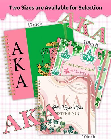 AKA Sorority Gift for Women Sisterhood Album,DIY Album Sorority Sisterhood Party Gift,Pink and Green 1908 Scrapbook Album,Hand Made Album for Mother's Gift(Album-B Light Pink, 12x12) in Saudi Arabia