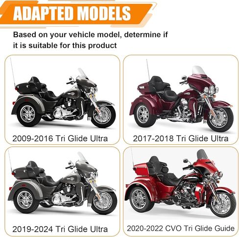 المصد الخلفي لقضيب التصادم يناسب موديلات Harley Tri Glide Ultra 2009-2024 & CVO Tri Glide Guide 2020-2022 in Kuwait