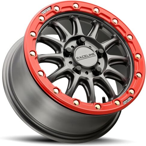 RACELINE - Alpha Gunmetal W/RED Ring 15X7 4X156 +10 in Kuwait