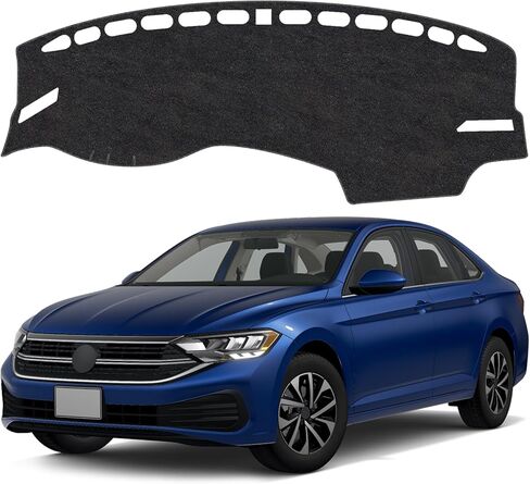 Dash Cover Mat Compatible with VW Volkswagen Jetta 2019-2023 Non-Slip Dashboard Cover Mat Sunshade UV Rays Protector Interior Accessories in Kuwait