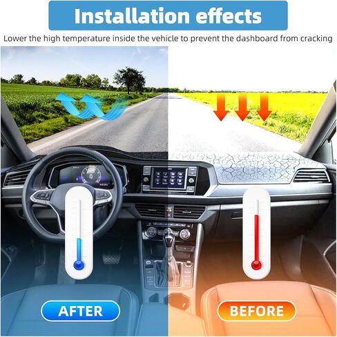 Dash Cover Mat Compatible with VW Volkswagen Jetta 2019-2023 Non-Slip Dashboard Cover Mat Sunshade UV Rays Protector Interior Accessories in Kuwait