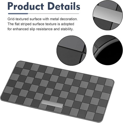 1 PC Car Dashboard Non-Slip Mat, High Temperature Resistant Mesh Dash Mat, Multifunctional Center Console Storage Mat, Universal Dashboard Accessories, for Most Cars, Trucks, SUVs (Gray) in Saudi Arabia