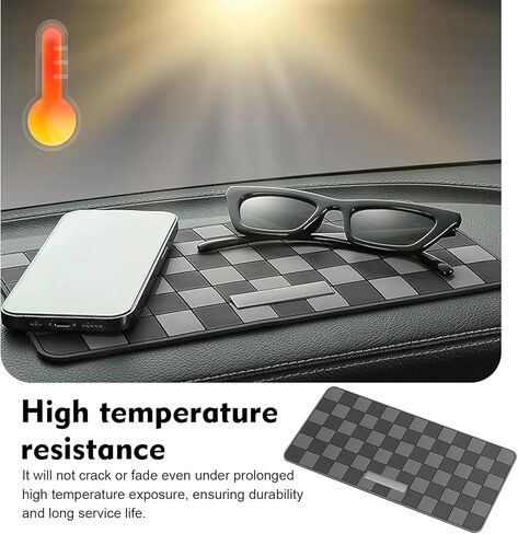 1 PC Car Dashboard Non-Slip Mat, High Temperature Resistant Mesh Dash Mat, Multifunctional Center Console Storage Mat, Universal Dashboard Accessories, for Most Cars, Trucks, SUVs (Gray) in Saudi Arabia