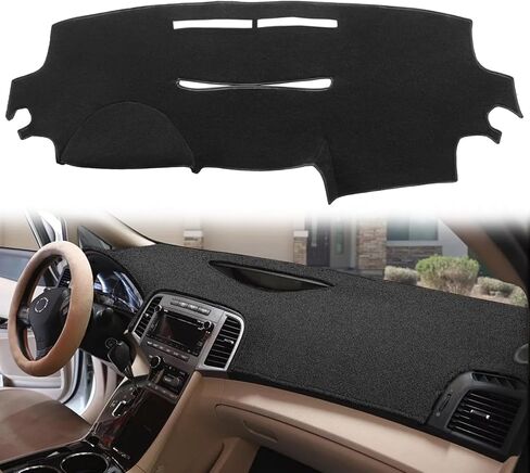 Dash Cover Mat Custom Fit for Toyota Venza with Popup Speaker Dashboard Pad Cap Carpet Protector (Black) K295 in Kuwait