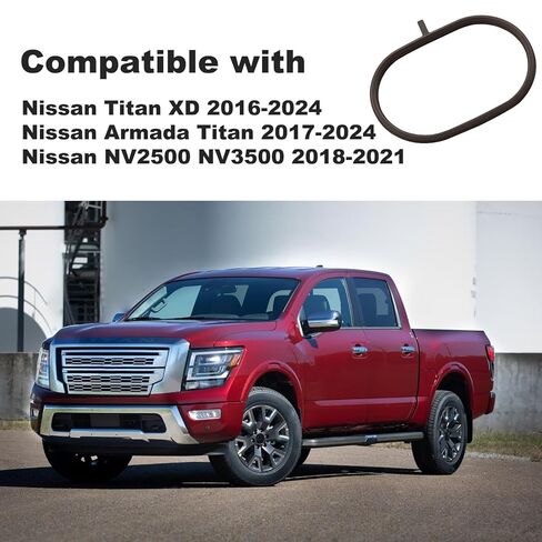 Set of 8 Pieces Intake Manifold Gasket Set Compatible with Nissan Titan XD 2016-2024 Armada Titan 2017-2024 NV2500 NV3500 2018-2021 Replace# NI1415876K in Kuwait