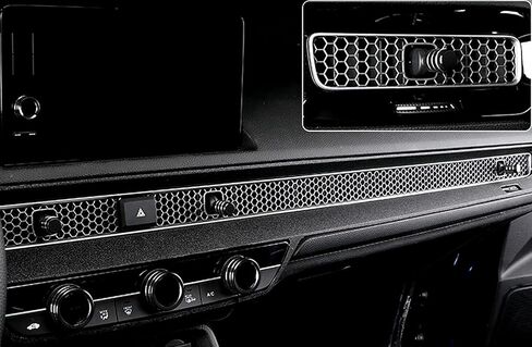 AC air Conditioner knob Cap ABS air Conditioning air Outlet Pull Rod Cover Interior Upgrade and Modification Accessories Fit for 11th Gen Civic (Air Conditioning knob Ring, Black) in Saudi Arabia