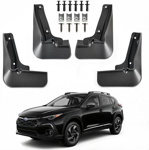 Mud Flaps for Subaru Crosstrek 2024 2025 2026, No Drill Front & Rear Splash Guards Custom Fit for Base Premium Limited Sport Hybrid Trims, OEM Heavy Duty Thermoplastic Mud Guards, NOT for Wilderness in Saudi Arabia