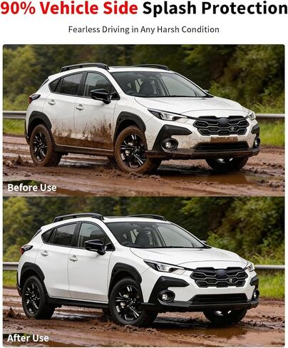 Mud Flaps for Subaru Crosstrek 2024 2025 2026, No Drill Front & Rear Splash Guards Custom Fit for Base Premium Limited Sport Hybrid Trims, OEM Heavy Duty Thermoplastic Mud Guards, NOT for Wilderness in Saudi Arabia