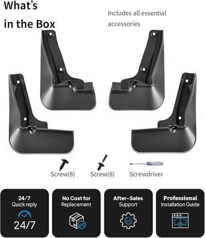 Mud Flaps for Subaru Crosstrek 2024 2025 2026, No Drill Front & Rear Splash Guards Custom Fit for Base Premium Limited Sport Hybrid Trims, OEM Heavy Duty Thermoplastic Mud Guards, NOT for Wilderness in Saudi Arabia