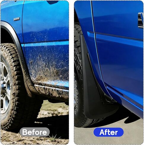 Mud Flaps Splash Guards Compatible with 2019-2026 Ram 1500,Front and Rear Mud Guards Fender Flares for Ram 1500 Accessories (with Fender Flares) 4 Piece Set Black Textured Finish in Kuwait