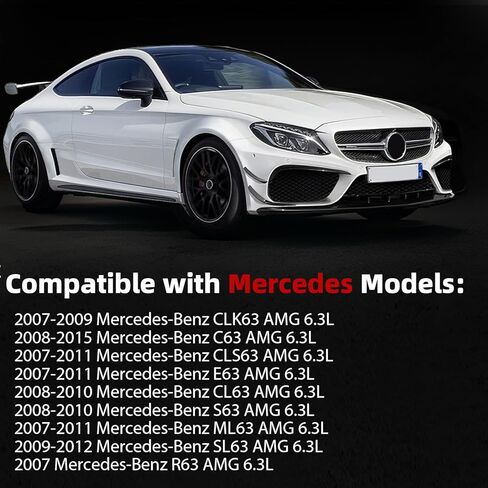 لوحة مركزية متعددة السحب من MITZONE متوافقة مع Mercedes-Benz CLK63 C63 CLS63 E63 CL63 S63 ML63 SL63 R63 AMG 2007 2008 2009 2010 2011 2012 6.3L مع حشية in Kuwait