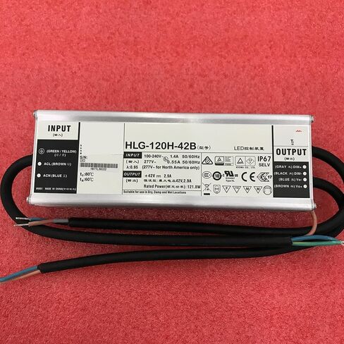1 قطعة 120 واط الجهد المستمر تيار مستمر عكس الضوء LED سائق التيار الكهربائي HLG-120H-B 12 فولت 15 فولت 20 فولت 24 فولت 30 فولت 36 فولت 42 فولت 48 فولت 54 فولت (HLG-120H-48B 48 فولت) in Saudi Arabia