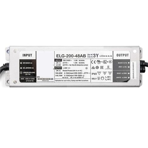1 قطعة 144 ~ 120 واط الجهد المستمر تيار مستمر عكس الضوء LED سائق التيار الكهربائي ELG-200-B-3Y 12 فولت 24 فولت 36 فولت 42 فولت 48 فولت 54 فولت (ELG-200-36B-3Y 36 فولت) in Saudi Arabia
