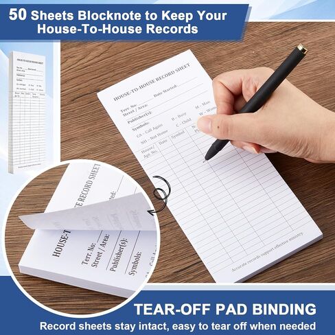 Colarr 10 x 4.5 Inches Tract Holder for Ministry with 50 "house to House Record Sheets and Contact Card Pockets Ministry Organizer Tract Holder for Gifts(PU Leather) in Kuwait