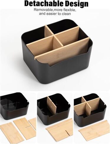 Remote Caddy, TV Remote Control Holder for Table, Multifunctional Storage for Pen, Pencil, Phone, Remote Controls, Office Supplies in Saudi Arabia
