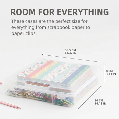 novelinks Rolling Storage Cart, 6-Tier, for 12" x 12" Paper & Scrapbook Supplies—White, 6 Clear Cases & Built-in Handles, Holds Yarn, Vinyl, Stationery, Art, Craft, and Office Tools in Kuwait