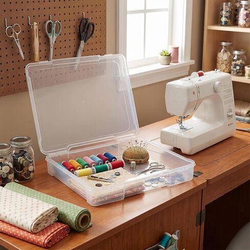 novelinks Rolling Storage Cart, 6-Tier, for 12" x 12" Paper & Scrapbook Supplies—White, 6 Clear Cases & Built-in Handles, Holds Yarn, Vinyl, Stationery, Art, Craft, and Office Tools in Kuwait