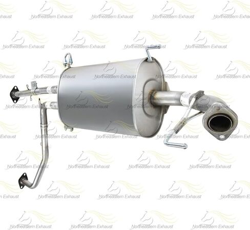 Exhaust Muffler Assembly Compatible with Nissan Pathfinder 2001-2004 3.5L | Stainless Steel | Northeastern Exhaust | Includes Gaskets, Clamps, Hangers, and Bolt Kit | Direct-Fit Replacement in Kuwait