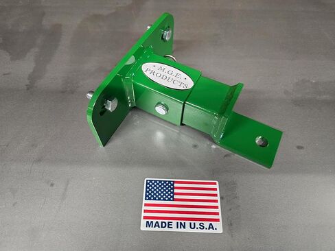 Trailer Hitch Compatible with John Deere Z Trak Mower Z325E & Z320M Models - Heavy Duty Alloy Steel Attachment with Powder Coating in John Deere Green - USA Made in Saudi Arabia