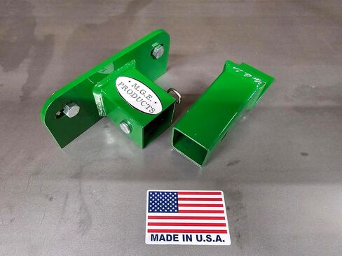 Trailer Hitch Compatible with John Deere Z Trak Mower Z325E & Z320M Models - Heavy Duty Alloy Steel Attachment with Powder Coating in John Deere Green - USA Made in Saudi Arabia