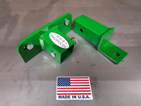 Trailer Hitch Compatible with John Deere Z Trak Mower Z325E & Z320M Models - Heavy Duty Alloy Steel Attachment with Powder Coating in John Deere Green - USA Made in Saudi Arabia