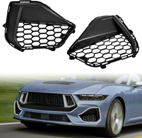 Front Bumper Air Duct Vent Cover for 2024 2025 Ford Mustang S650 GT, Front Side Intake Grille Lower Trim Fog Light Bezel Insert for Ford Mustang GT/GT Premium 2025 2024 Accessories in Kuwait