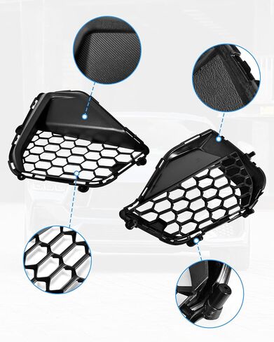 Front Bumper Air Duct Vent Cover for 2024 2025 Ford Mustang S650 GT, Front Side Intake Grille Lower Trim Fog Light Bezel Insert for Ford Mustang GT/GT Premium 2025 2024 Accessories in Kuwait