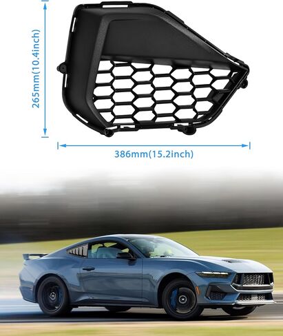 Front Bumper Air Duct Vent Cover for 2024 2025 Ford Mustang S650 GT, Front Side Intake Grille Lower Trim Fog Light Bezel Insert for Ford Mustang GT/GT Premium 2025 2024 Accessories in Kuwait