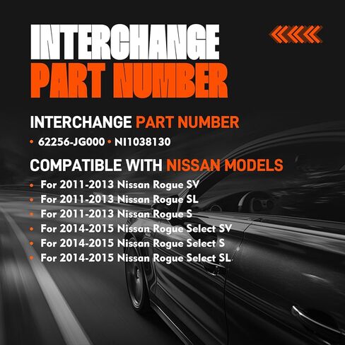 A Pair Fog Light Cover Compatible with Nissan Rogue 2011 2012 2013 2014 2015 Select Textured Front Replaces#62256JG000 NI1038130 62256-JG000 in Kuwait