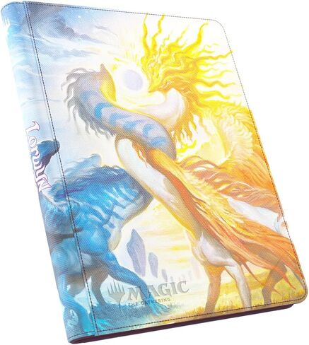 Gamegenic Magic: ألبوم The Gathering Lorwyn Eclipsed Zip-UP ذو 18 جيبًا - تصميم لم الشمل السماوي، يحمل 360 بطاقة بأكمام مزدوجة، وصفحات تحميل جانبية، وغطاء صلب وبطانة من الألياف الدقيقة in Kuwait