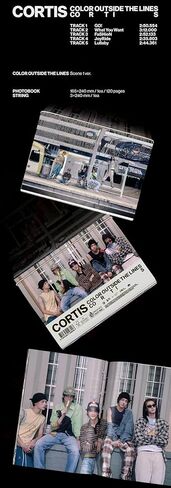 ألبوم CORTIS COLOR OUTSIDE THE LINES (إصدار المشهد 3) كتاب صور + قرص مضغوط + بطاقة صور + ورقة فيلم (انطلق!) in Kuwait