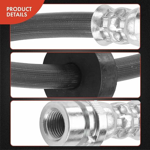 A-Premium Rear Brake Hydraulic Hose Compatible with Select Ford Models - Focus 2005 2006 L4 2.0L, 2007 Fit Rear Drum brake - Replace# 5S4Z2282AA in Kuwait