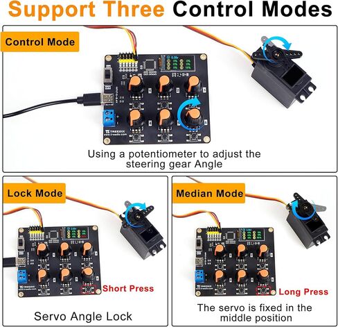 Treedix 6 Way Digital RC Servo Tester مع شاشة LCD مقبض التحكم تصحيح الأخطاء على متن الطائرة حماية التيار الزائد التحكم الدقيق PWM ل RC سيارة طائرة الروبوتات اختبار أداة أداة اختبار محرك سيرفو الأساسية in Kuwait