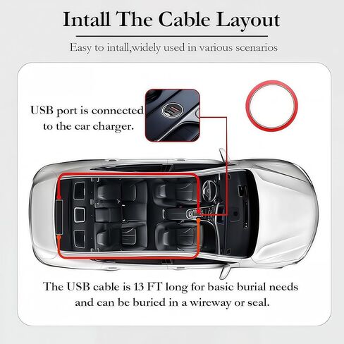 2PCS Car Neon Light High Brightness ABS USB Plug and Play with 11 Lighting Modes LED Window Accent for Car and Small Truck, Red in Kuwait