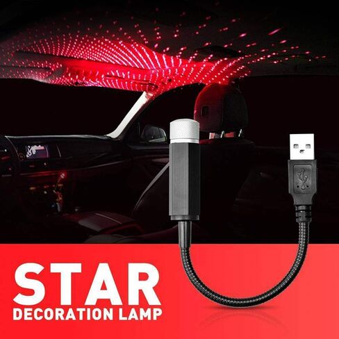 ضوء ليلي بروجكتور ليد صغير أحمر، أضواء السيارة الداخلية، ضوء ليلي USB قابل للتعديل، مصباح سقف سقف تلقائي رومانسي لغرفة النوم، السقف وإضاءة ديكور الحفلات in Kuwait