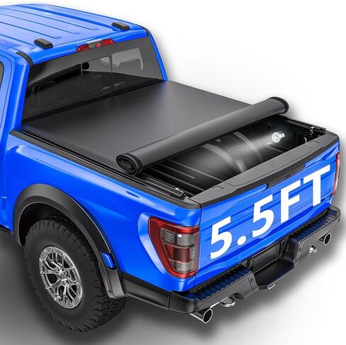 غطاء تونيو للشاحنة الناعمة القابلة للطي من PENSUN متوافق مع غطاء سرير الشاحنة Ford F150 F-150 5.5FT 2015-2024 in Kuwait