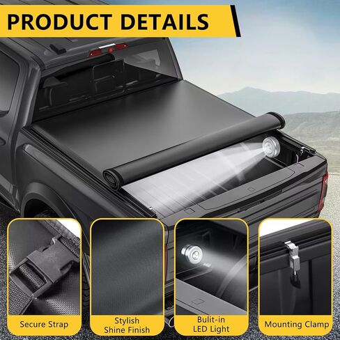 غطاء تونيو للشاحنة الناعمة القابلة للطي من PENSUN متوافق مع غطاء سرير الشاحنة Ford F150 F-150 5.5FT 2015-2024 in Kuwait