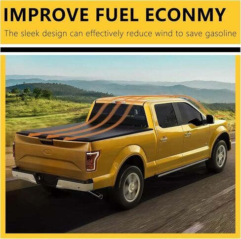 غطاء تونيو للشاحنة الناعمة القابلة للطي من PENSUN متوافق مع غطاء سرير الشاحنة Ford F150 F-150 5.5FT 2015-2024 in Kuwait