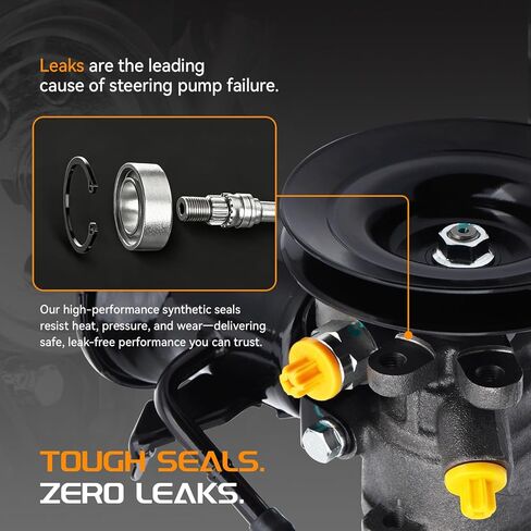 Power Steering Pump with Reservoir, Compatible with Toyota 4Runner 1988-1995 V6 3.0L, for Toyota Pickup (Hilux) 1988-1995 V6 3.0L, Replace# 965844, 6113PR in Kuwait