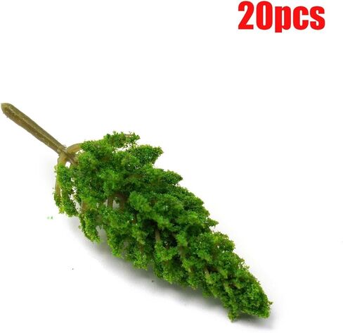 50PCS Miniature Plastic Trees for OO Scale Model Train Railroad Scenery Landscape Decoration, Green(A) in Saudi Arabia