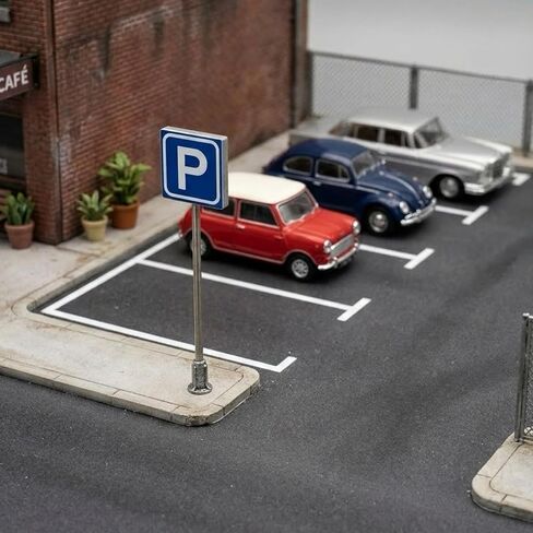 HO Scale 1:87 Miniature Traffic Sign Model Road Street Signs Railway Layout Scenery (Single Head - 14pcs) in Saudi Arabia