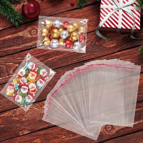 Rysnirs 400 PCS Small Cellophane Bags 3.5x5.5 Clear Cellophane Treat Bags Self Sealing for Cookie, Candy, Party Favors, 3.2mils Thick in Saudi Arabia