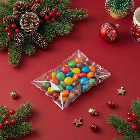 Rysnirs 400 PCS Small Cellophane Bags 3.5x5.5 Clear Cellophane Treat Bags Self Sealing for Cookie, Candy, Party Favors, 3.2mils Thick in Saudi Arabia