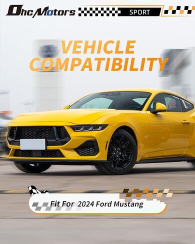 LED Carbon Fiber Smart Steering Wheel for Ford Mustang 2024-2026 D-shaped Flat-Bottom NAPPA Perforated Leather Steering Wheel for Mustang GT/Dark Horse/EcoBoost 2024-2026 in Saudi Arabia