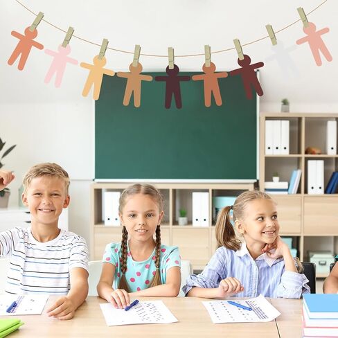 126 PCS Paper People Cutouts Crafts 5.9 x 4.5 Inch Multicultural People Shape Paper Cut Outs for Bulletin Board Boy Girl Person Cardstock for School Teachers Supplies Home Decoration in Saudi Arabia