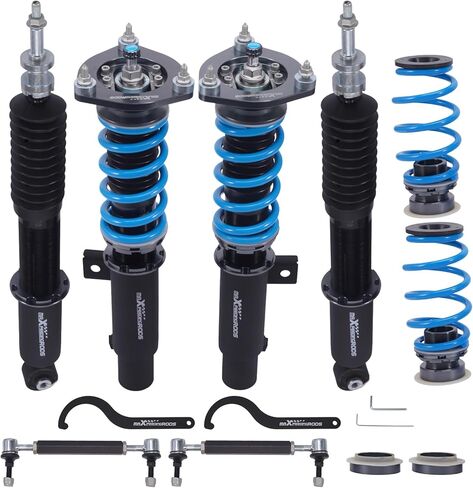 maxpeedingrods Coilover for VW Jetta MK5 2005-2011، Jetta MK6 2011-2019، for VW Golf MK5 MK6 2003-2012، 24 مستوى دعامات تعليق قابلة للتعديل، ارتفاع قابل للتعديل T6 مجموعات خفض مطورة in Kuwait