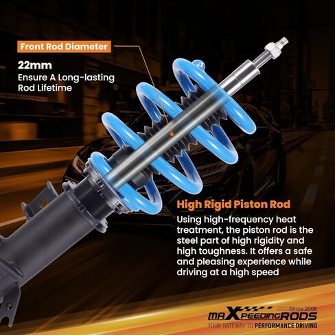 maxpeedingrods Coilover لـ Ford Fusion 2013-2020، لـ Ford Mondeo 2014-2022، مجموعة تعليق Coilovers قابلة للتعديل بـ 24 مستوى، مجموعات خفض مطورة T6 قابلة للتعديل باللون الأزرق in Kuwait