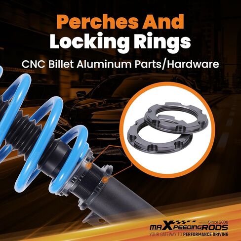 maxpeedingrods Coilover لـ Ford Fusion 2013-2020، لـ Ford Mondeo 2014-2022، مجموعة تعليق Coilovers قابلة للتعديل بـ 24 مستوى، مجموعات خفض مطورة T6 قابلة للتعديل باللون الأزرق in Kuwait