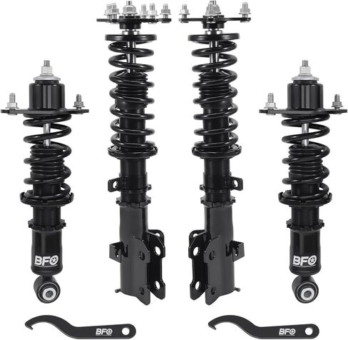 BFO Coilovers for Honda CR-V 2007-2011, Height Adjustable Coilovers Suspension Kit, Preset Damping Shock Absorber Struts, Lowering Kit Black in Saudi Arabia